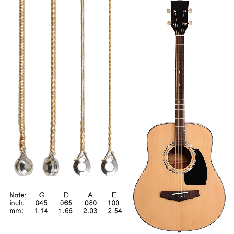 Musical Instrument With Strings - Cordes pour guitare acoustique, 4 cordes