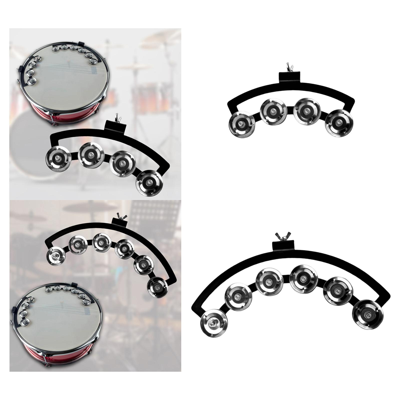 Tambourine Hand Drum - Tambourin Hi-Hat en métal avec support
