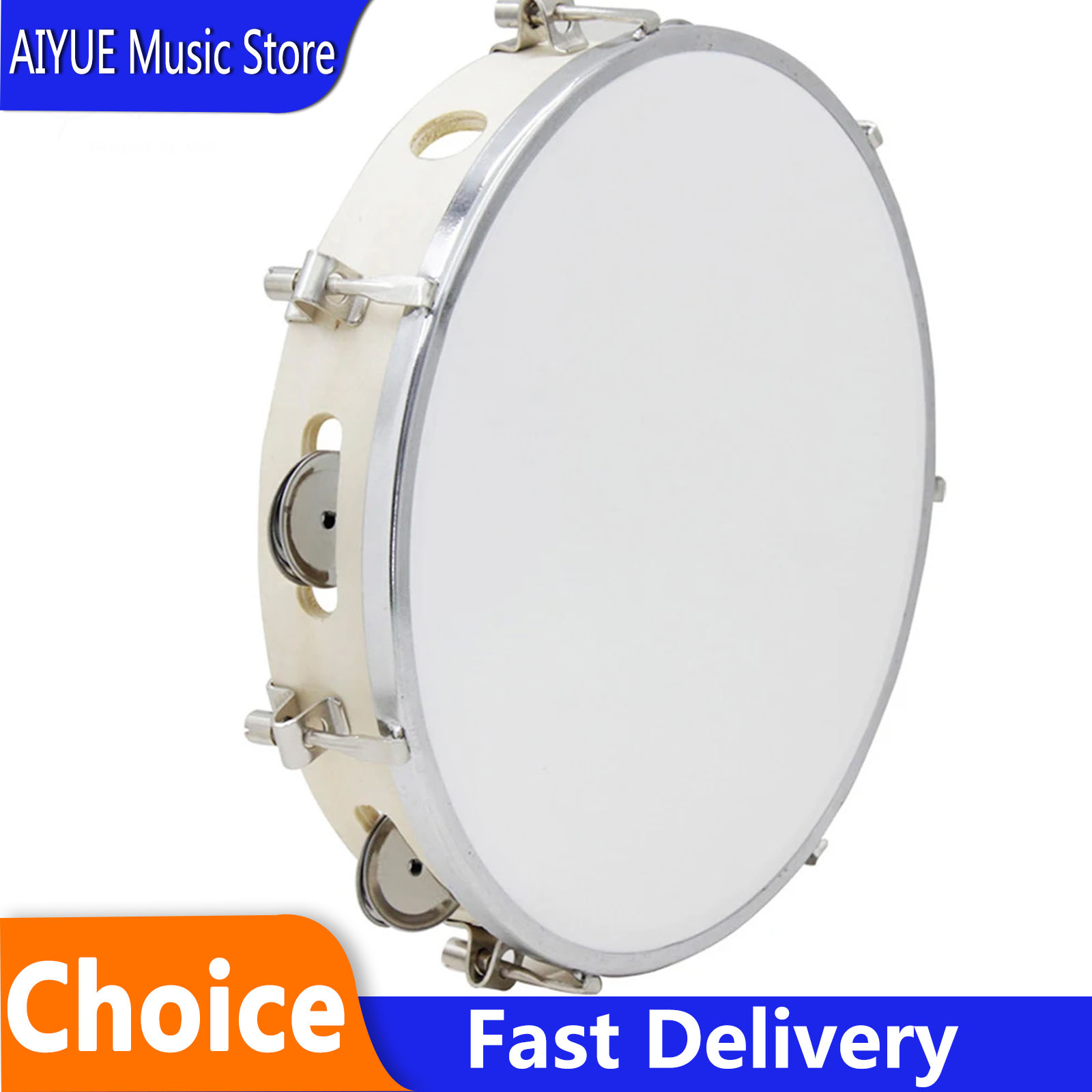 Tambourine Hand Drum - SLADE Tambourin réglable de 10 pouces