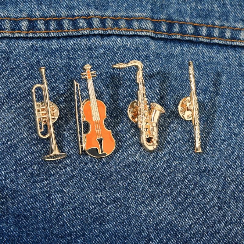 Musical Instrument In Orchestra - 1 pièce Broches en émail amusantes