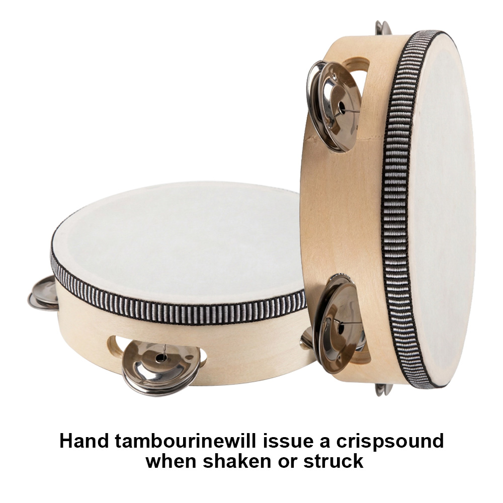 Tambourine Hand Drum - Tambourin à main de 6 pouces,