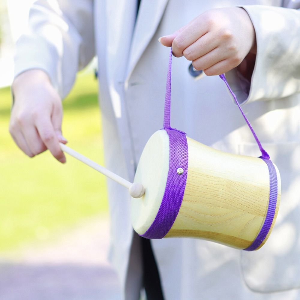 Tambour indien en bois avec pe - Tambourine Hand Drum avis et prix