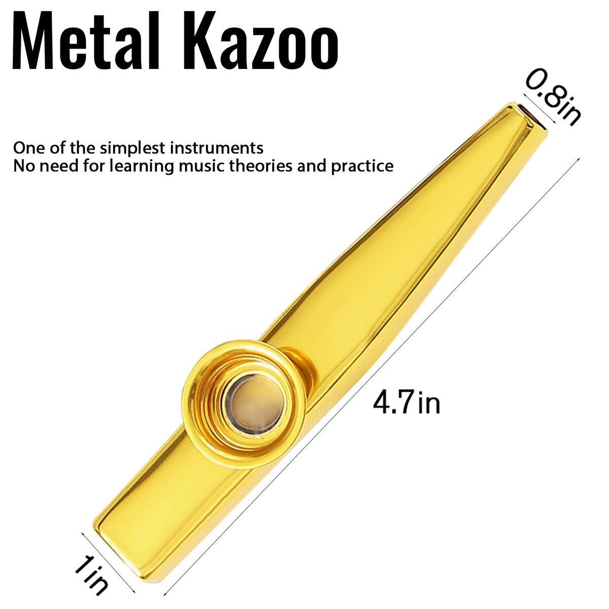 Kazoo argent alliage d'alumini - Musical Instrument Flute avis et prix