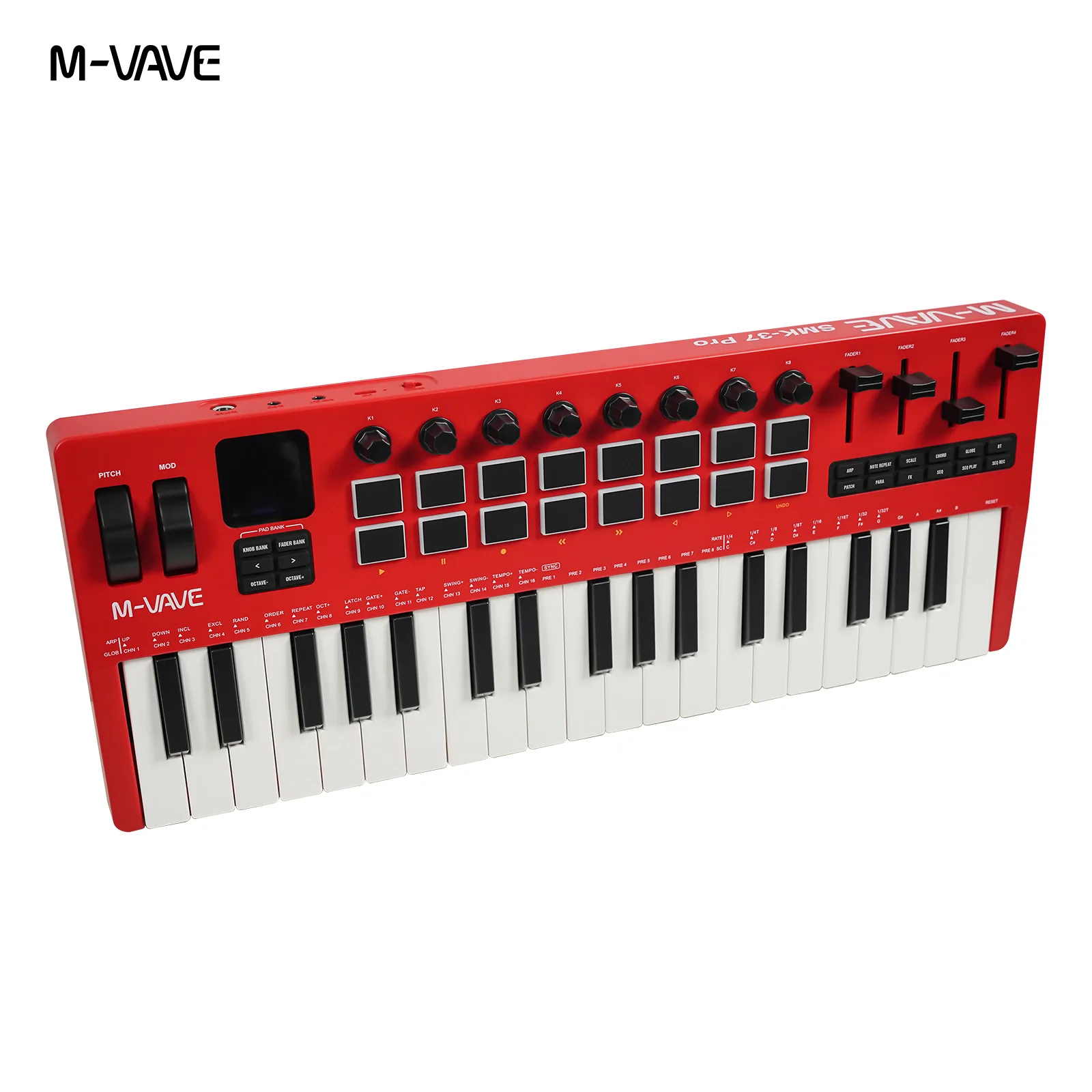 Contrôleur MIDI rouge M-VAVE S - Musical Instruments Names avis et prix