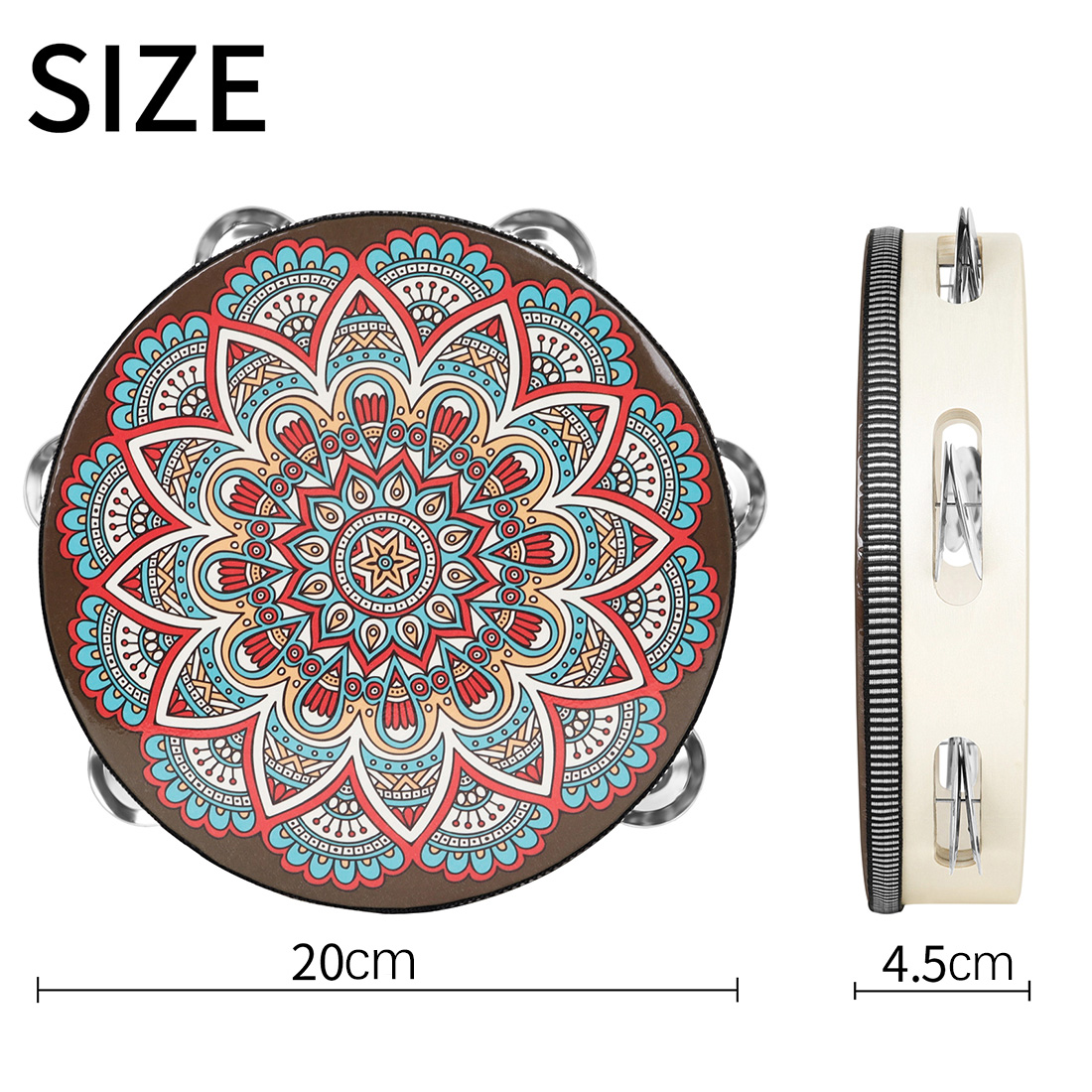 IRIN 8 pouces simple rangée St - Tambourine Hand Drum avis et prix