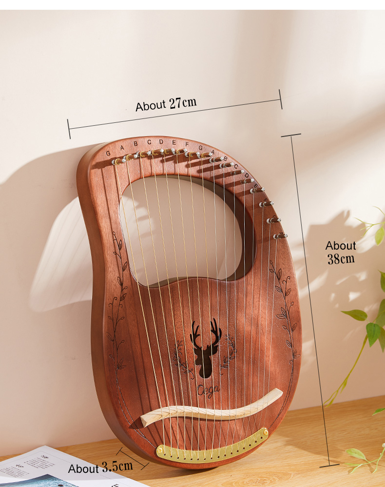 Harpe lyre à 16 cordes en bois - Musical Instrument Harp avis et prix
